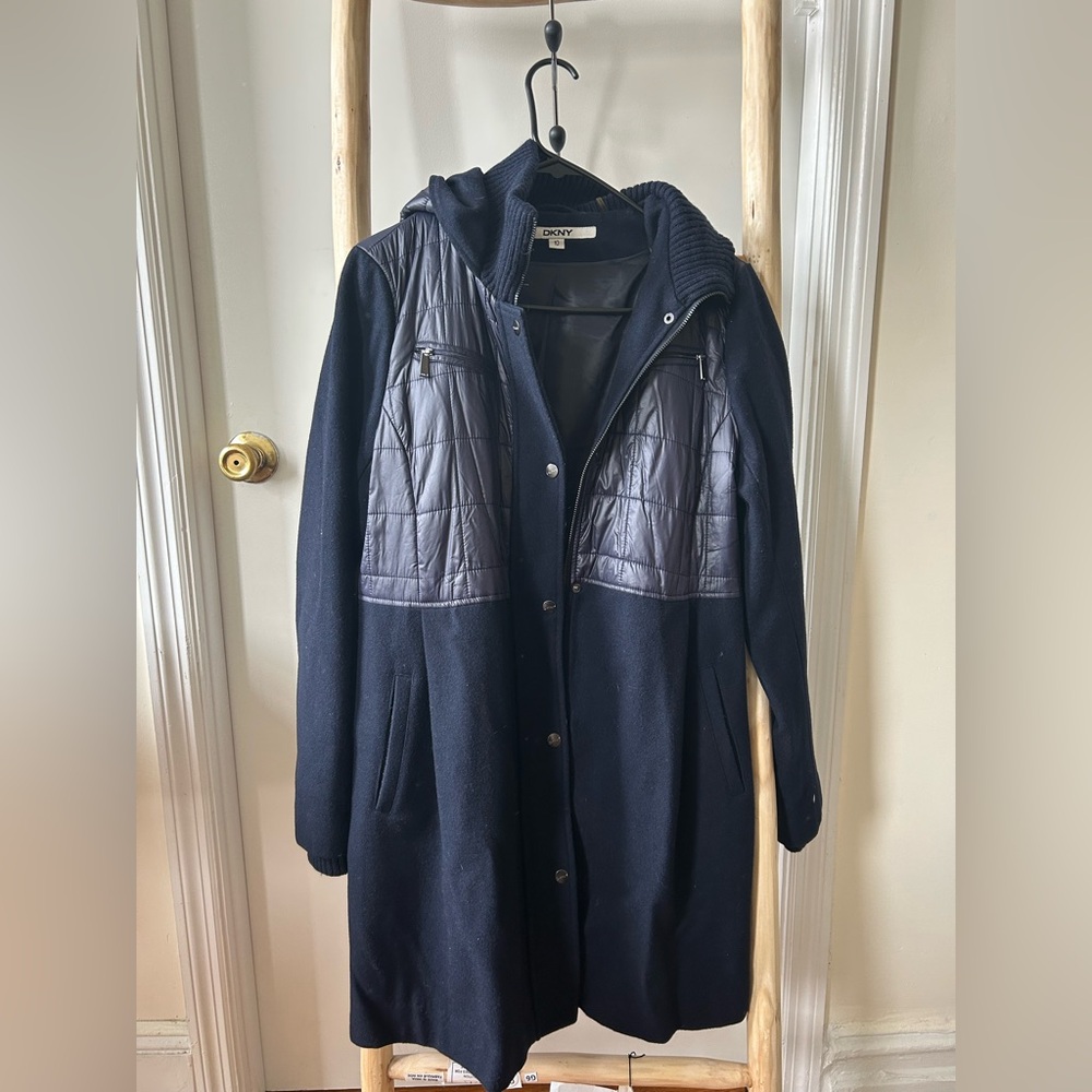DKNY Women's Navy Coat